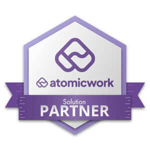 Atomicwork partner services. accredited partner badge
