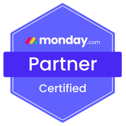 Everything monday.com at BDQ. accredited partner badge