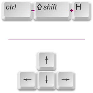 Use your cursor or keyboard shortcuts for navigation