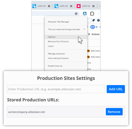 Add a warning to your Production sites for easy reference