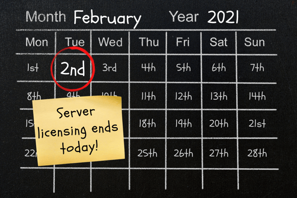 Server EOL blog Calendar