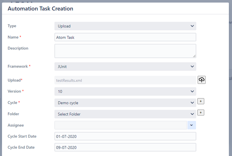 Creating a Test Cycle  Zephyr Scale Server/Data Center Documentation