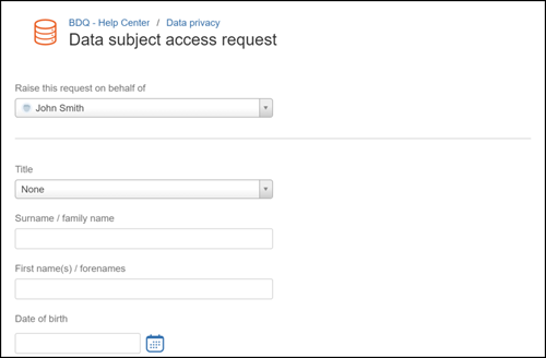 Atlassian Jira Service Desk Portl - GDPR data subject access request