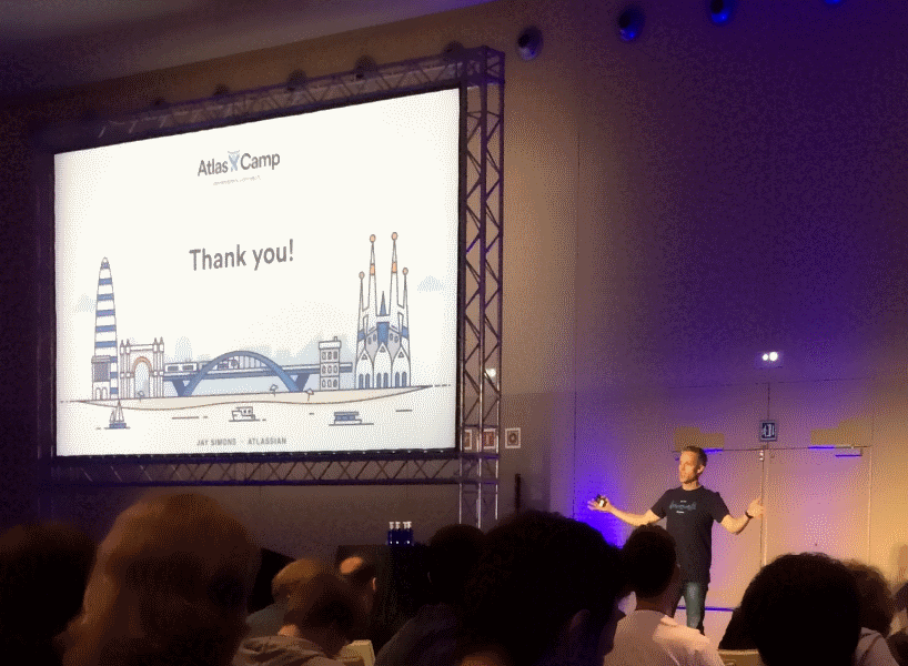 Jay Simmons, President of Atlassian, wrapping up AtlasCamp 2016